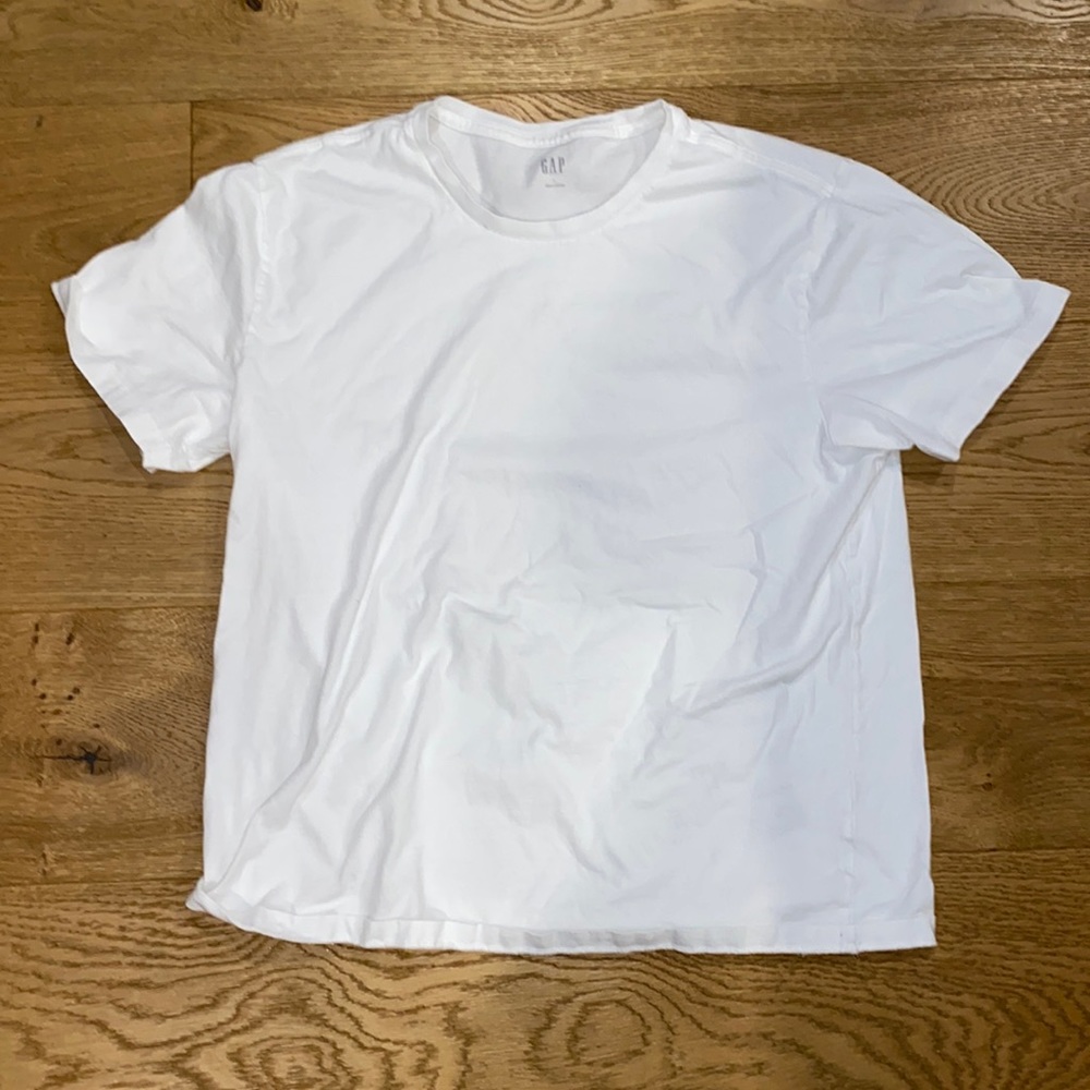Mens Large GAP 100% Cotton Classic Regular Large T-shirt White